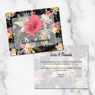 Cartões de agradecimentos Tropical Floral de Abaca
