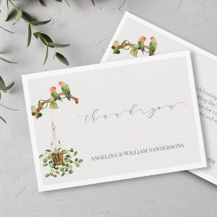 Cartões de agradecimentos Tropical Palm Tree Wedin