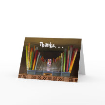 Cartões de agradecimentos - tubos coloridos