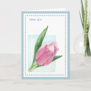 Cartões de agradecimentos Tulip Rosa