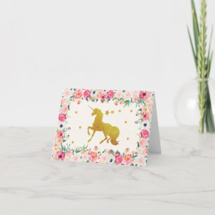 Cartões de agradecimentos Unicorn