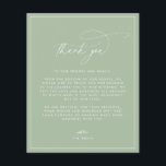 Cartões de agradecimentos Verde Dusty Sage<br><div class="desc">Este eterno,  romântico,  apresenta um roteiro moderno emparelhado com texto ousado. Por favor,  entre em contato comigo se precisar de ajuda com este design.</div>