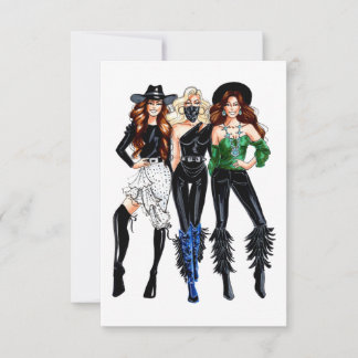 Cartões de agradecimentos Vintage Cowgirl