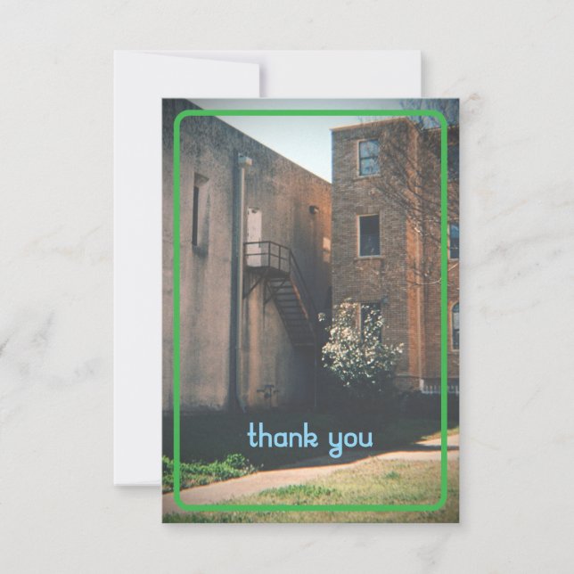 Cartões de agradecimentos Vintage Staircase (Frente)