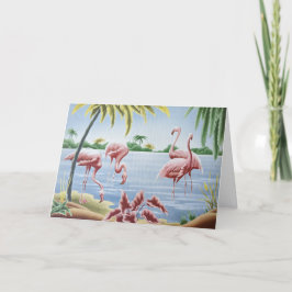 Cartões de agradecimentos Vintage Turner Flamingo