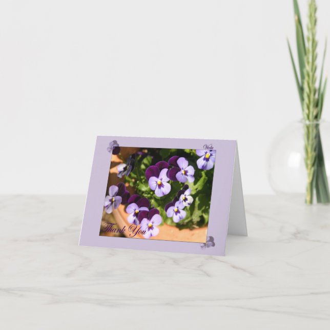 Cartões de agradecimentos Viola (Frente)