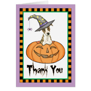 Cartões de agradecimentos Whippet Halloween