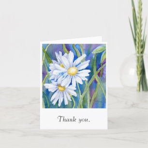 cartões de agradecimentos "White Daisies"