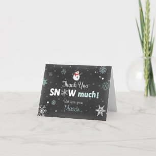 Cartões de agradecimentos Winter Onederland Snowma