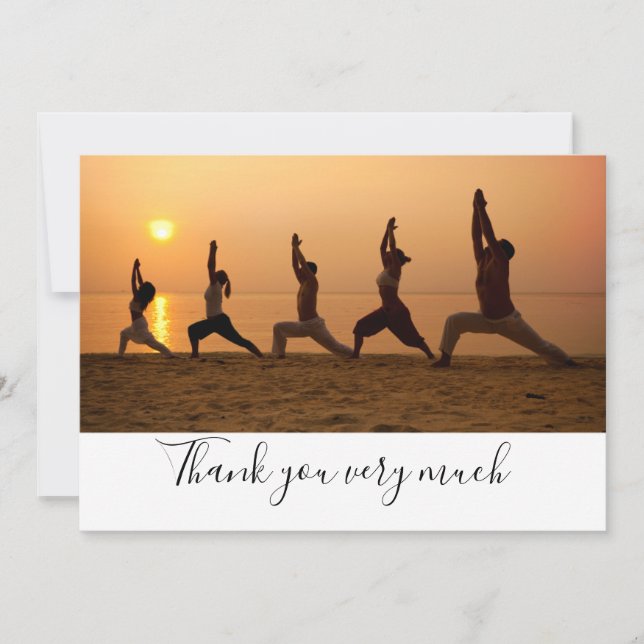 Cartões de agradecimentos Yoga (Frente)