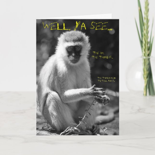 cartões de agradecimentos Zombaria-bashful (Frente)