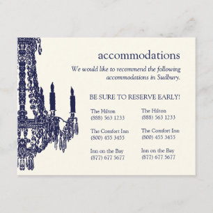 Cartões de Alojamento Chandelier