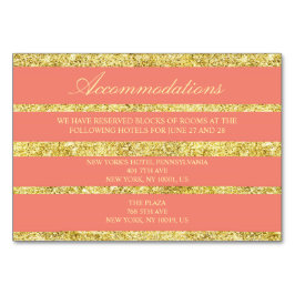 Cartões de Alojamento de Casamento Coral Efeito de