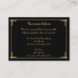 Cartões de Alojamento de Casamento Negro