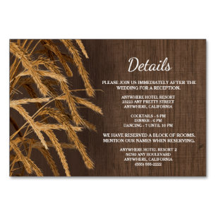 Cartões de alojamento de Recepção de casamento de