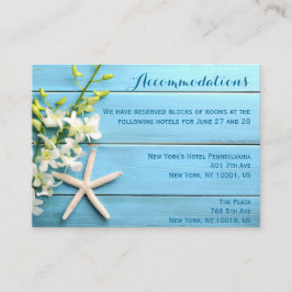 Cartões De Alojamento De Starfish Com Orquídeas