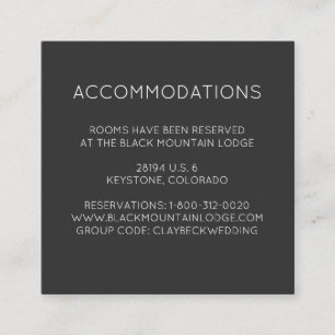 Cartões de alojamento em Hotel Mountain Wedding