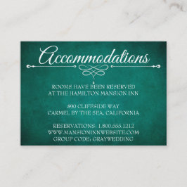 Cartões de Alojamento Hotel Verde Escuro moderno