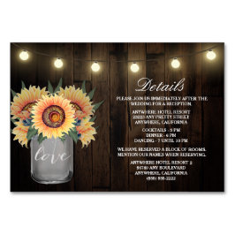 Cartões de alojamento para Recepções de casamento
