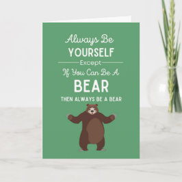 Cartões de Amante de Urso Fofo Humor Vida Selvagem