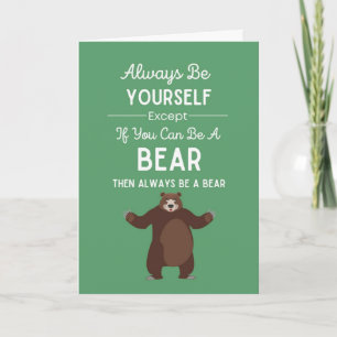 Cartões de Amante de Urso Fofo Humor Vida Selvagem