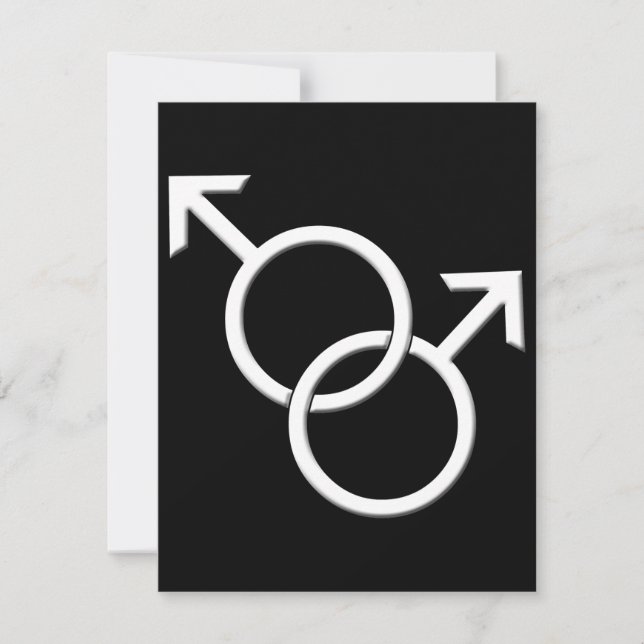 Cartões de amor do mesmo sexo para Convites de fes (Frente)