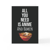 Cartões de Anime de Ramen Fofos Comida Asiática Ka