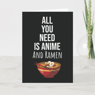 Cartões de Anime de Ramen Fofos Comida Asiática Ka
