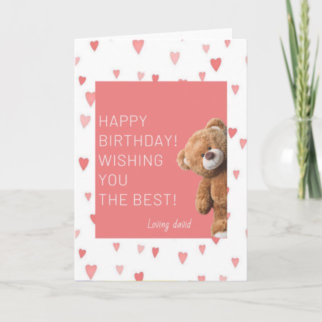 Cartões de aniversário adoráveis (Frente)