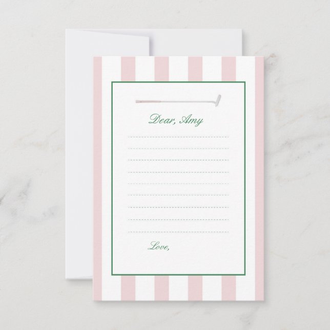 Cartões de Aniversário da Cápsula do Golfe Rosa (Frente)