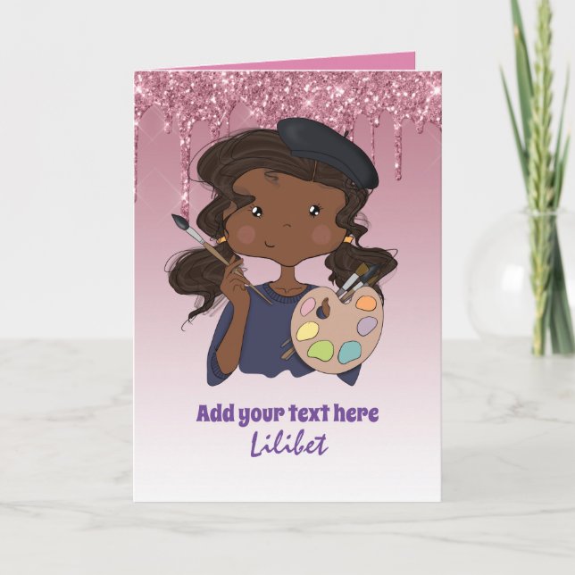 Cartões de Aniversário da Princesa Melanina para t (Frente)