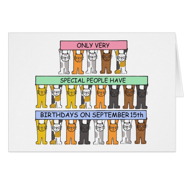 Cartões de Aniversário de 15 de Setembro (Frente Horizontal)