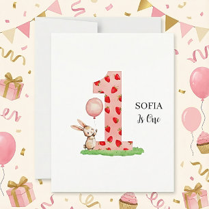 Cartões de Aniversário de 1 Ano Personalizados com