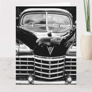 CARTÕES DE ANIVERSÁRIO DE CARRO CLÁSSICO PRETO