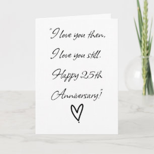 cartões de aniversário de casamento de 25 anos