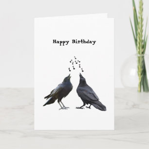Cartões de aniversário de corvos