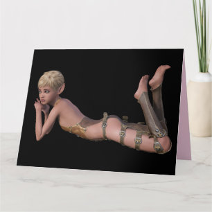 CARTÕES DE ANIVERSÁRIO DE GAROTA DE COURA DE COR D