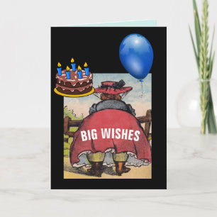 CARTÕES DE ANIVERSÁRIO DE GRANDE BUMBUM PARA MULHE