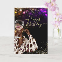 Cartões de Aniversário de Mulher Afro-Americana