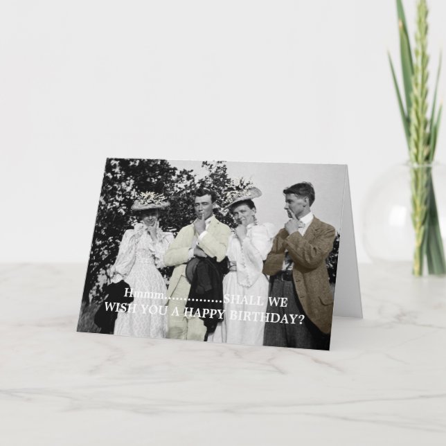 Cartões de Aniversário de Mulheres Vestidas em 189 (Frente)