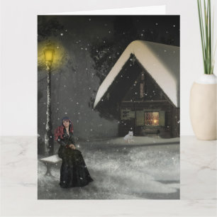 CARTÕES DE ANIVERSÁRIO DE NEVE DO WINTER CABIN