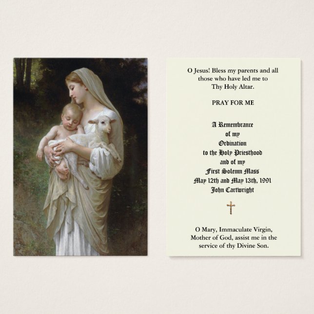 CARTÕES DE ANIVERSÁRIO DE ORDENAÇÃO DE PADRE CATÓL (Frente & Verso)