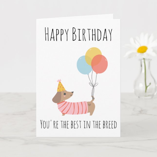 cartões de aniversário de salsicha (Planta pequena)