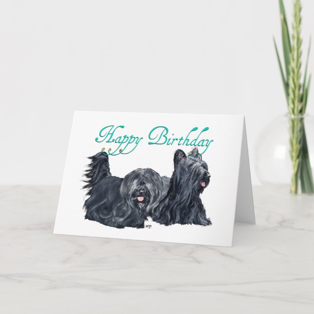 Cartões de Aniversário de Skye Terrier (Frente)