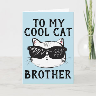 CARTÕES DE ANIVERSÁRIO DO IRMÃO GATO LEGAL