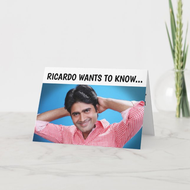 CARTÕES DE ANIVERSÁRIO DO LATIN HUNK PARA ELA (Frente)