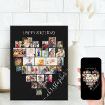 Cartões de Aniversário do Nome do Script de Colage<br><div class="desc">Diga Feliz Aniversário com uma coleção de fotos cardíacas de amor, cartão de aniversário personalizado. O modelo de foto está configurado para que você adicione suas fotos, trabalhando em linhas de cima para baixo. A colagem de fotos contém 29 fotos que são exibidas em uma mistura de retratos, paisagens e...</div>