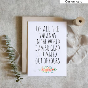 Cartões De Aniversário Engraçado Da Filha Floral I