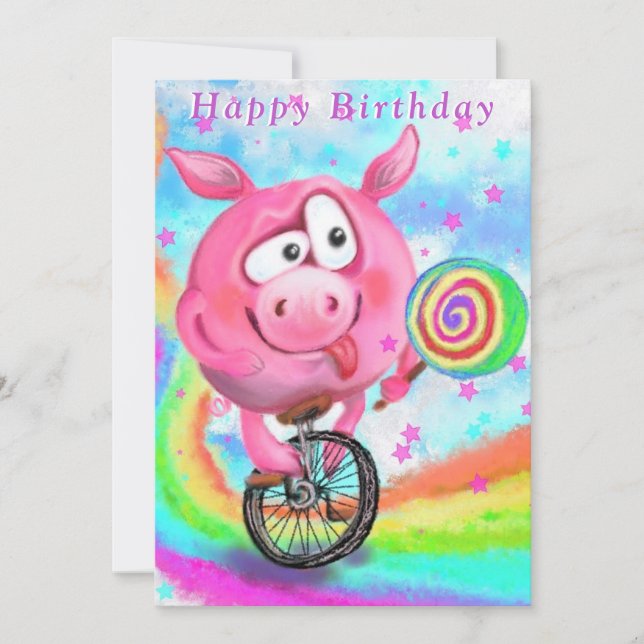 Cartões de Aniversário Engraçados Ciclista Licença (Frente)