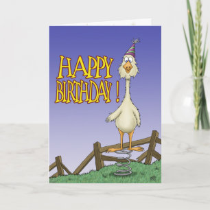 Cartões de Aniversário Engraçados: Galinha Primave